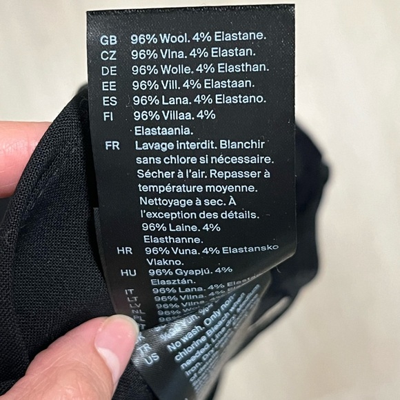 COS Wool Black Wide-leg Crop Trousers - Picture 4 of 13